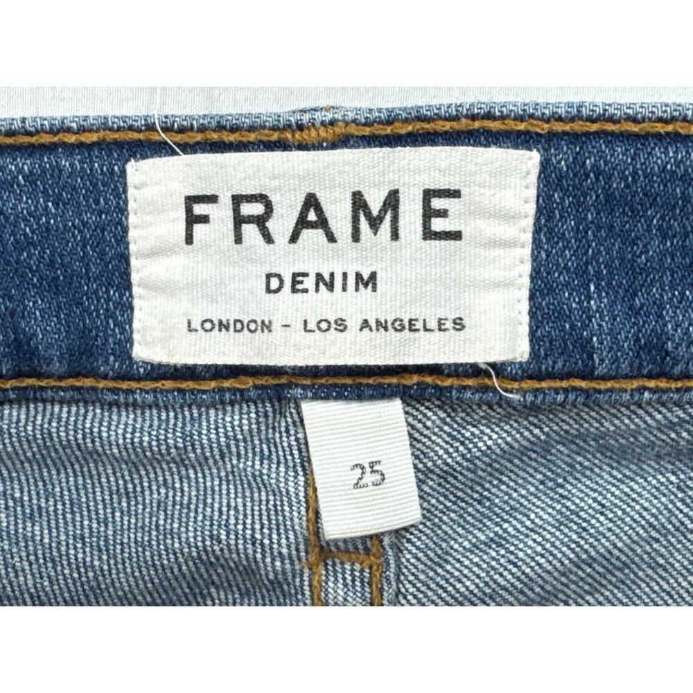 FRAME Women's Le Boy Boyfriend Fit Blue Denim Jeans - Size 25 (25x28) - Picture 3 of 5
